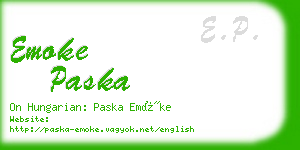 emoke paska business card